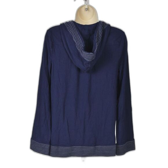 Lilly Pulitzer Navy Pullover Hoodie Tops Stitching Detailing Size S - Picture 2 of 3